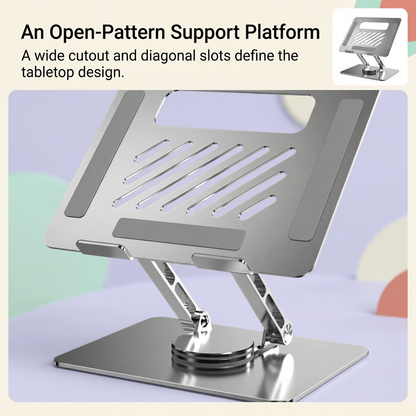 Wide top cutout and diagonal openings in the support platform