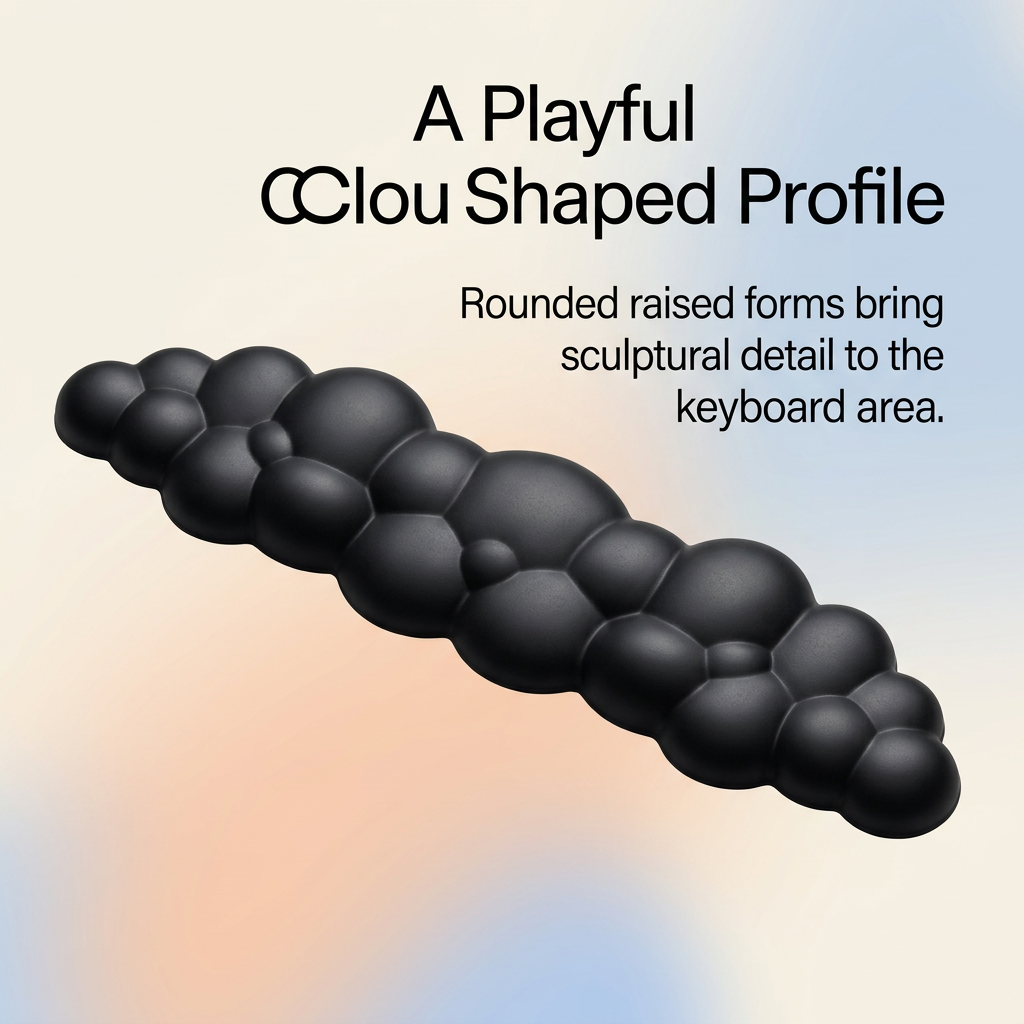 Single cloud-shaped wrist rest close-up with rounded raised forms
