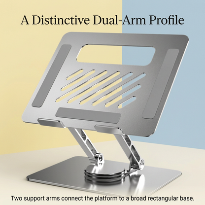 Dual support arms circular lower connection and rectangular base