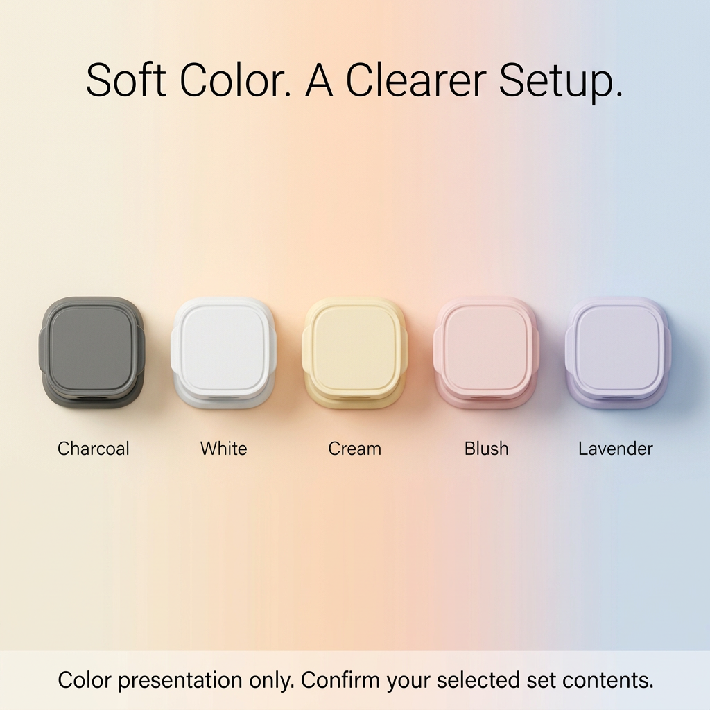 Charcoal white cream blush and lavender color presentation
